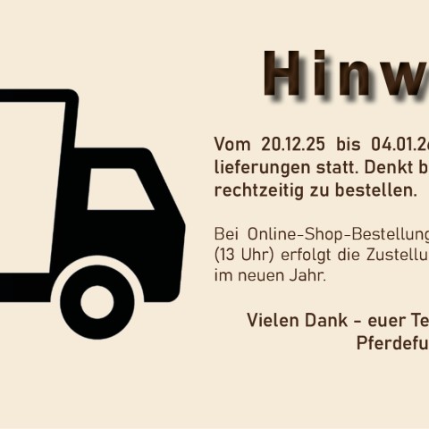 hinweis auslieferungen jahresende 2025