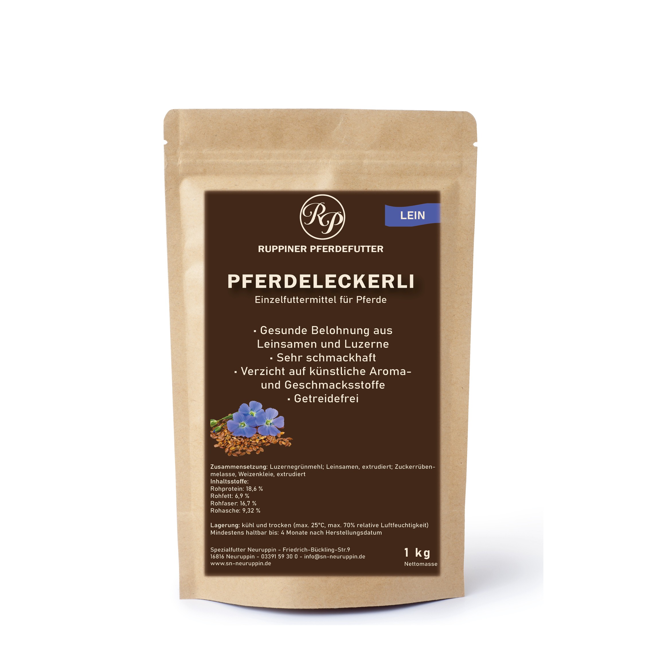 1 kg tüte leckerli lein