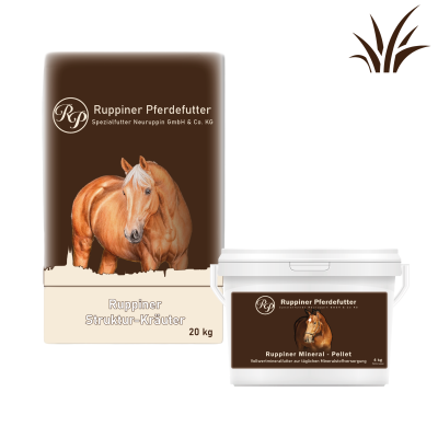 struktur-set mit struktur-kräuter und mineral-pellet