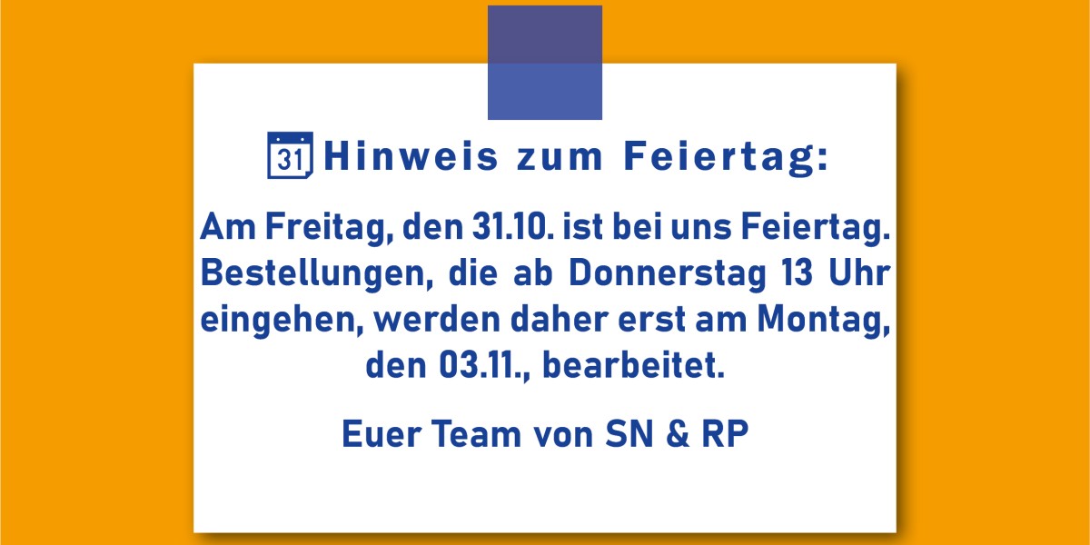 hinweis zum feiertag