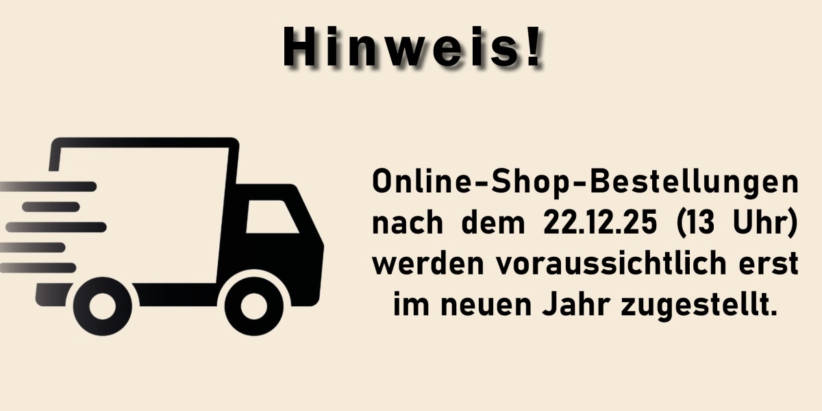 hinweis versandzeiten jahresende 2025